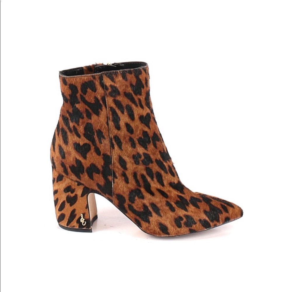 Sam Edelman Leopard (calf-hair) Ankle Boots sz 7